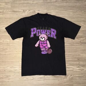 Inaka Power Shirt Mens M Black Teddy Basketball Bear Graphic Tee Powerhouse